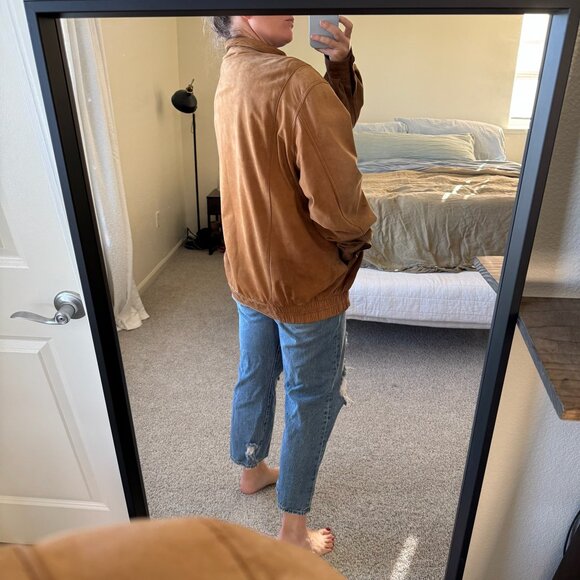 Vintage Members Only Leather Bomber Jacket Size XLT - Picture 10 of 11